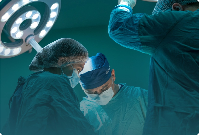 Healthcare professionals in a clinical environment
