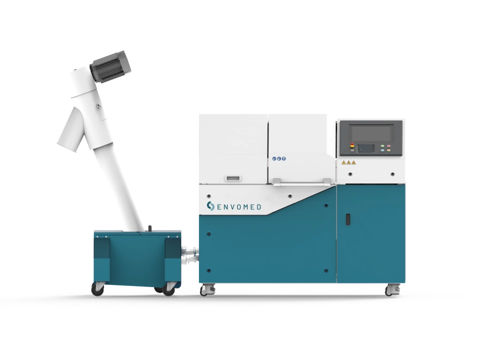 Compact on-site medical waste treatment system